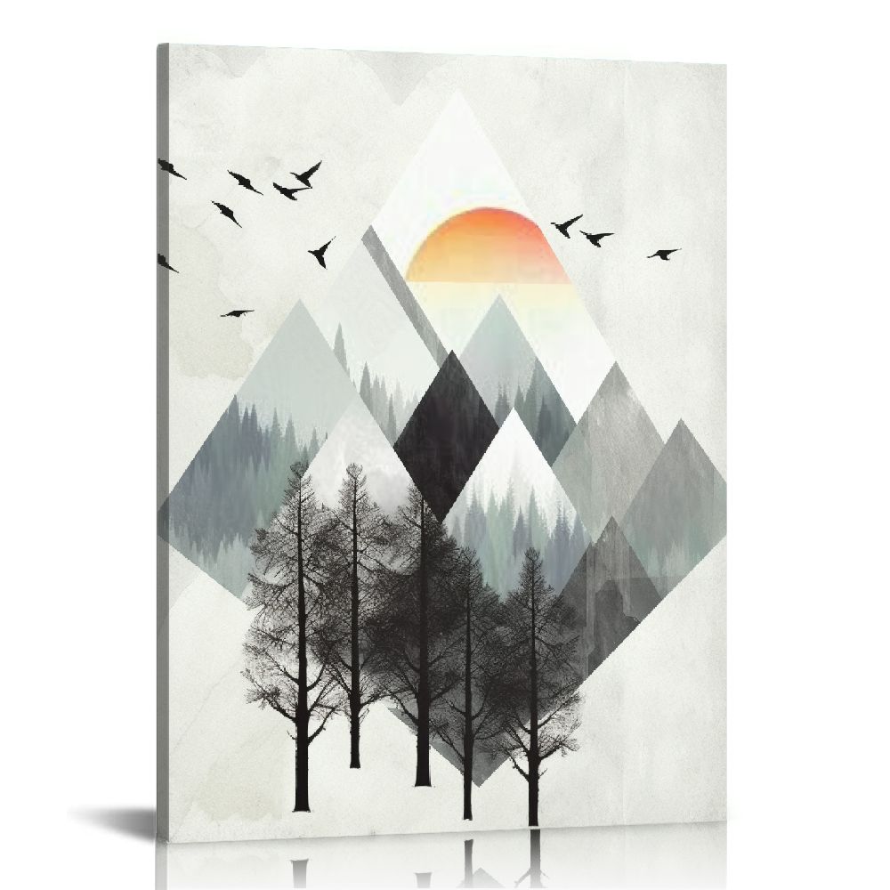 JEUXUS Black and white Abstract canvas Wall Art for living room Canvas ...
