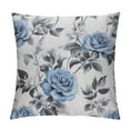 thumbnail image 1 of JEUXUS  Blue Flowers and Leaves Decorative Throw Pillow Case Watercolor Floral Pattern Ink Painting Waist Lumbar Pillow Covers Cushion Cover for Sofa Couch, 1 of 5