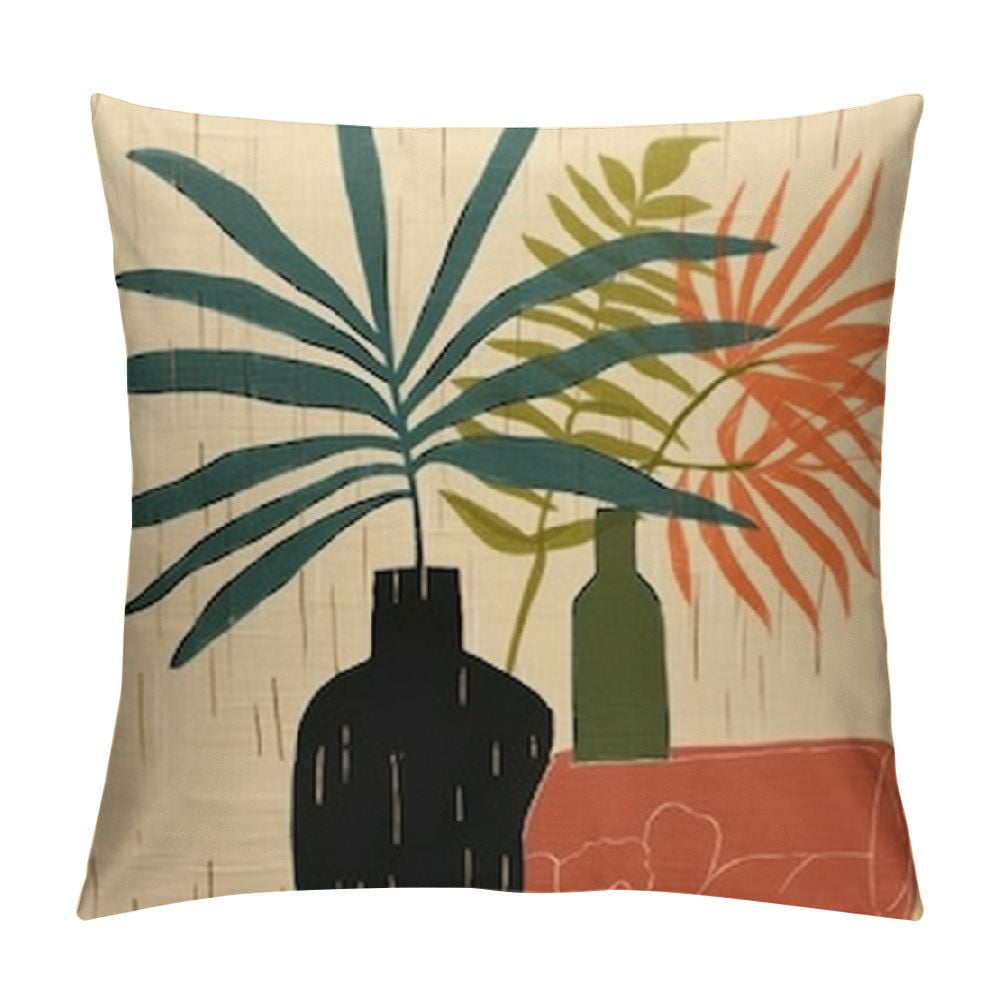 JEUXUS Boho Throw Pillows,Boho Pillow Cover,Boho Sun Mountain Desert ...