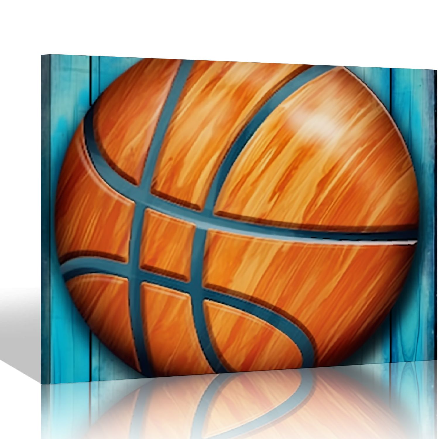 JEUXUS Boys Room Sports Decor Wall Art Posters, Basketball Canvas Pictures Teen Room Wall Décor