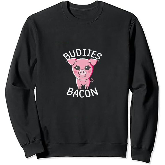 JEUXUS Buddies, Not Bacon! - Cute Pig Vegan