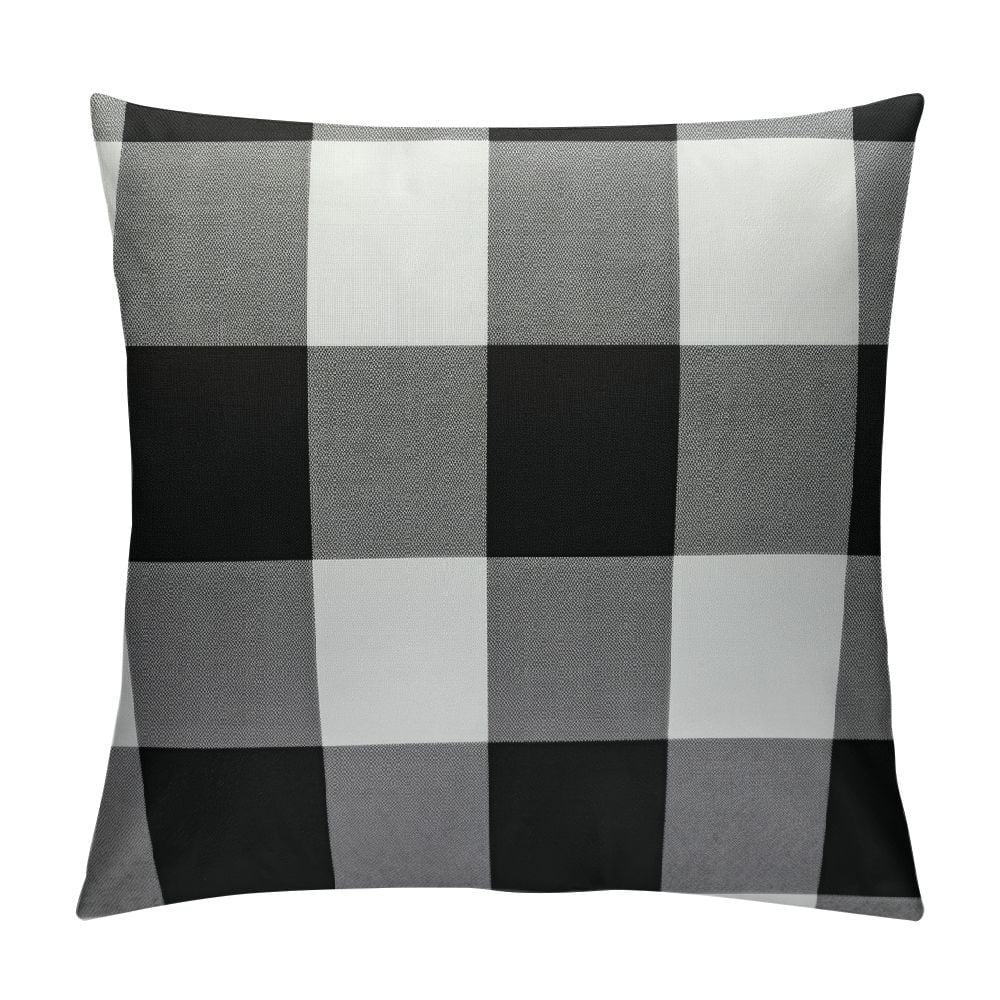 JEUXUS Buffalo Check Throw Pillow Covers Farmhouse Outdoor Plaid Square