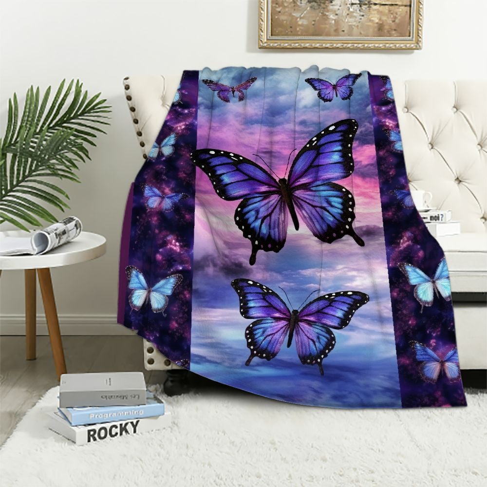 JEUXUS Butterfly Blanket for Women Girls Ultra Soft Butterflies