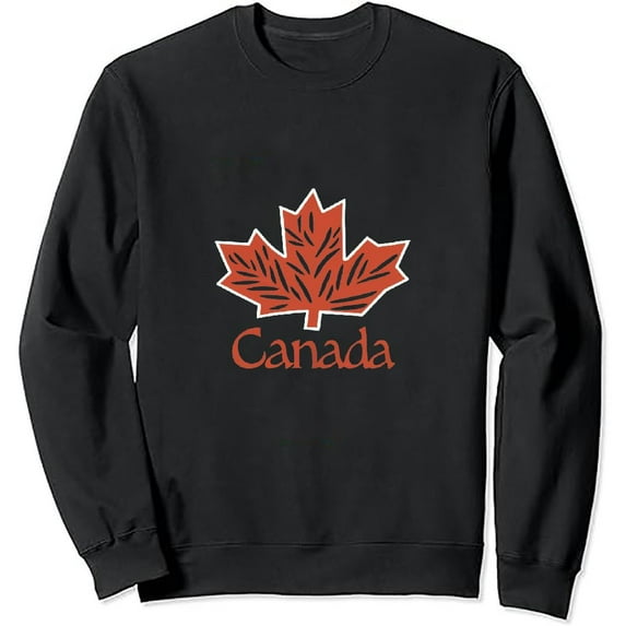 JEUXUS CANADA Vintage Canadian Flag Leaf Maple Pride Men Women Gift Pullover