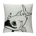 thumbnail image 1 of JEUXUS Canvas Lumbar Pillow Cover Koi Fish Tancho Pillowcase Farmhouse Decor Pillow Covers Inspirational Quote Pillow Case with Hidden Zipper Housewarming Gift, 1 of 5