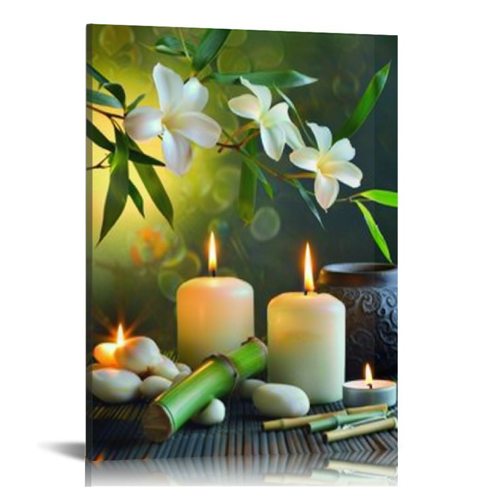 JEUXUS Canvas Prints Zen Art Wall Decor Spa Massage Treatment Painting ...