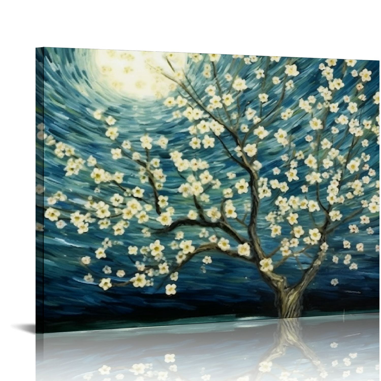 JEUXUS Canvas Wall Art for Bedroom Flower Canvas Picture Floral Tree ...