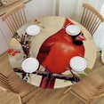thumbnail image 1 of JEUXUS Cardinal Birds Round Tablecloth Full Width Single-Sided Printing 100% Polyester Fiber 31-35, 1 of 8