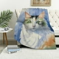 thumbnail image 1 of JEUXUS  Cat 572 Calico Throw Blanket Super Soft Plush Throw Blanket, 1 of 6