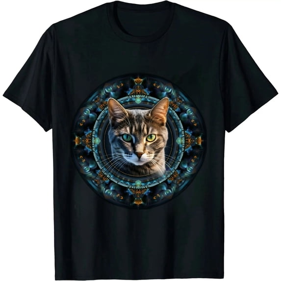 JEUXUS Cat Artwork Fantasy - Cat Motif Animal Cat T-Shirt