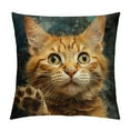 thumbnail image 1 of JEUXUS  Cats Throw Waist Pillow Cases Welcome We Hope You Like Cats Paw Prints  Lumbar Pillow Cover  Home Decor Rectangular Cushion Cover for Sofa Couch, Black White, 1 of 5