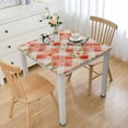 thumbnail image 1 of JEUXUS Checkered Outdoor Fitted Square Tablecloth, 100% Polyester, Easy to Clean and Protect Your Table White, 1 of 7