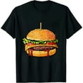 thumbnail image 1 of JEUXUS Cheeseburger Fast Food Burger Lovers T-Shirt, 1 of 3