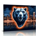 thumbnail image 1 of JEUXUS Chicago Sports Bears Poster Canvas Print Wall Art Gift Sports Fan's Collection Artwork Home Decor Posters  16x12in, 1 of 6