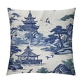 thumbnail image 1 of JEUXUS  Chinoiserie Pillow Cover  Blue and White Throw Pillow Covers Farmhouse Outdoor Pillowcase Square Cushion Cover for Bedroom Living Room Sofa Couch Home Decor, 1 of 5