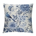 thumbnail image 1 of JEUXUS Chinoiserie Pillow Covers  Blue and White Outdoor Pillows Blue Birds Flowers Throw Pillow Covers Square Cushion Cover Decor for Bedroom Couch Bed Living Room Sofa Chair, 1 of 5