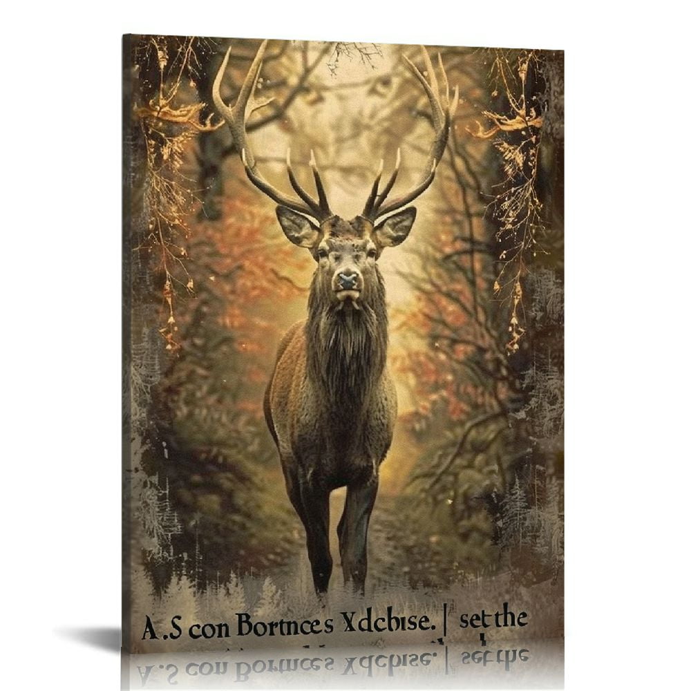 JEUXUS Christian Deer Wall Art Motivational Rustic Wildlife Reindeer  Picture Wall Decor Framed Inspirational Quotes Posters Home for Living Room  Bedroom Bathroom Decoration - Walmart.com, image size:1000x1000