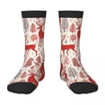 thumbnail image 1 of JEUXUS Christmas Elk Christmas Tree Snowflakes Christmas Gifts Children's Mid-Tube Socks (3D Print) 3 Black, 1 of 8