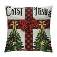 thumbnail image 1 of JEUXUS Christmas Pillow Covers  Buffalo Plaid Cross Religious Throw Pillow Covers Christmas Jesus Holy Nativity Holiday Decorations Pillow Case for Xmas Religious Gifts Farmhouse Decor, 1 of 5
