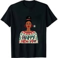 thumbnail image 1 of RUIYC Christmas Sparkly Snowflake Print Tops,Women V Neck Long Sleeve Tshirts Casual Plus Size New Year Party Sweatshirt, 1 of 3