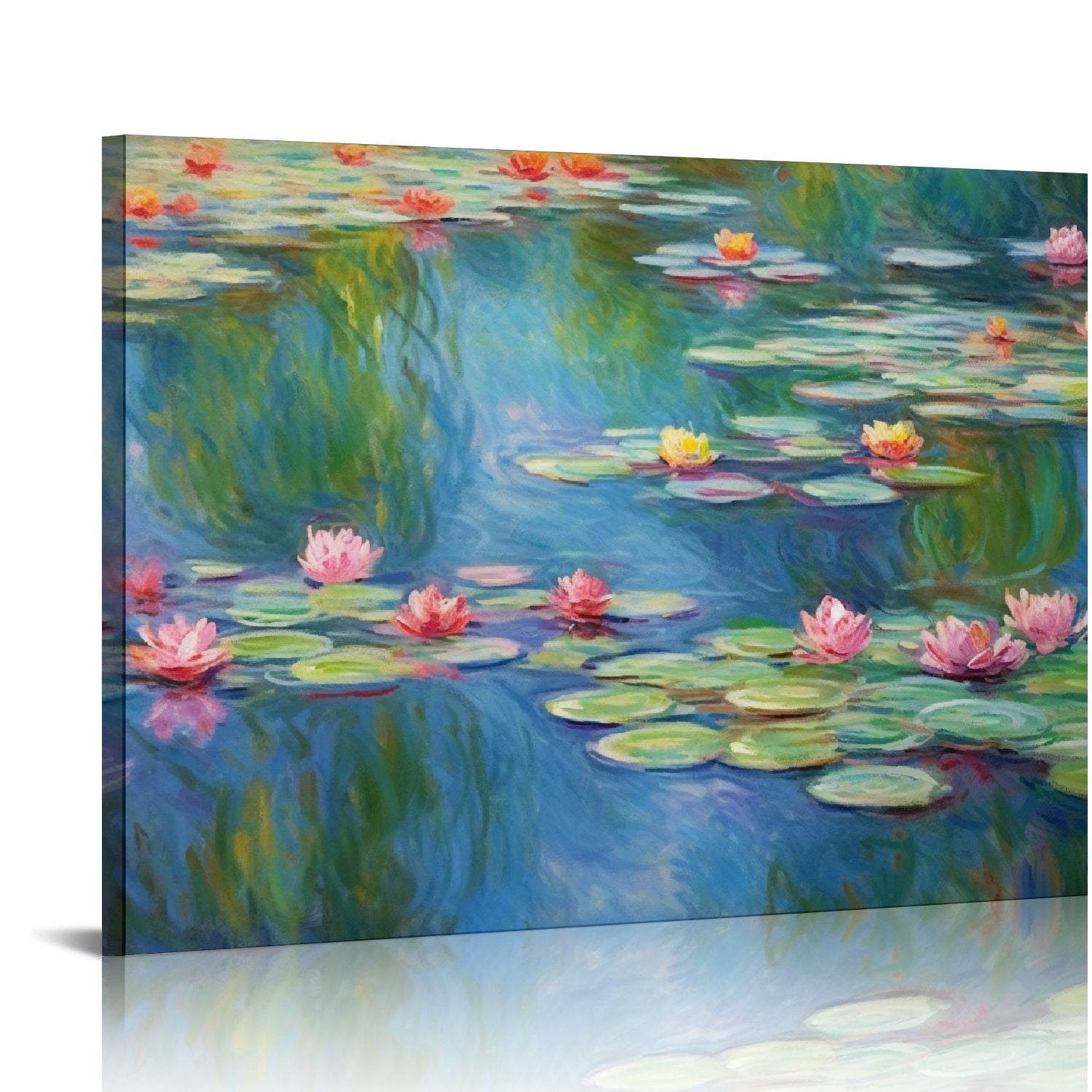 JEUXUS Claude Monet Canvas Wall Art - Water Lilies Painting Prints ...