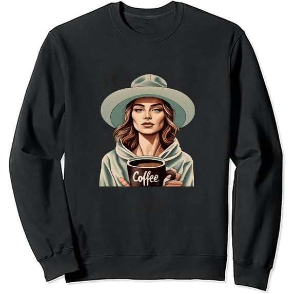JEUXUS Coffee Shirts Women men Coffee Weather Sweatshirt Cute Graphic Pullover Fall Coffee Sweatshirt Top