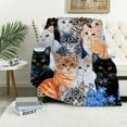 thumbnail image 1 of JEUXUS  Collage Kitten Blanket for Bed,Throw Blanket for Unisex and Kids - Super Soft Plush Cat Blankets for Cat Lovers Cats Print Throws Blankets - Queen Size Blanket, 1 of 6