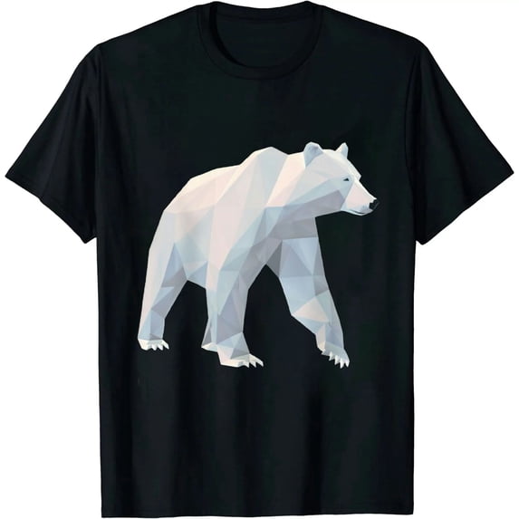 JEUXUS Cool Polar Bear Pattern Animal Art T-Shirt Christmas Gift