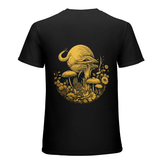 JEUXUS Cottagecore Moon, Mushrooms, Plants and Trees T-Shirt