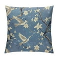 thumbnail image 1 of JEUXUS  Crane Throw Pillow Case Cushion Covers Flying Bird Flower Blue White for Couch Bed Sofa Car Waist, 1 of 5