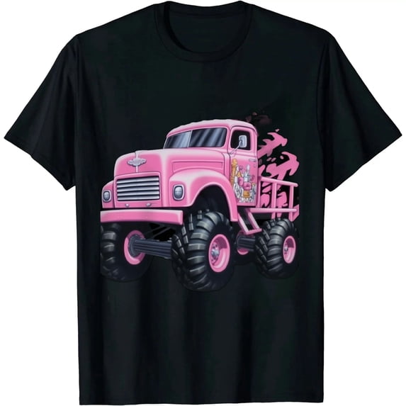 JEUXUS Crush Breast Cancer Awareness Truck pink Women Men Boys T-Shirt