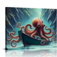 thumbnail image 1 of JEUXUS Cthulhu Giant Artwork Poster Decorative Painting Canvas Wall Art Living Room Posters Gifts Bedroom Painting 20x16in, 1 of 4