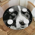 thumbnail image 1 of JEUXUS Cute Collie Dog Round Table Cover Fitted Outdoor Tablecloth Home Decor for Picnic Camping Dinner, 1 of 7