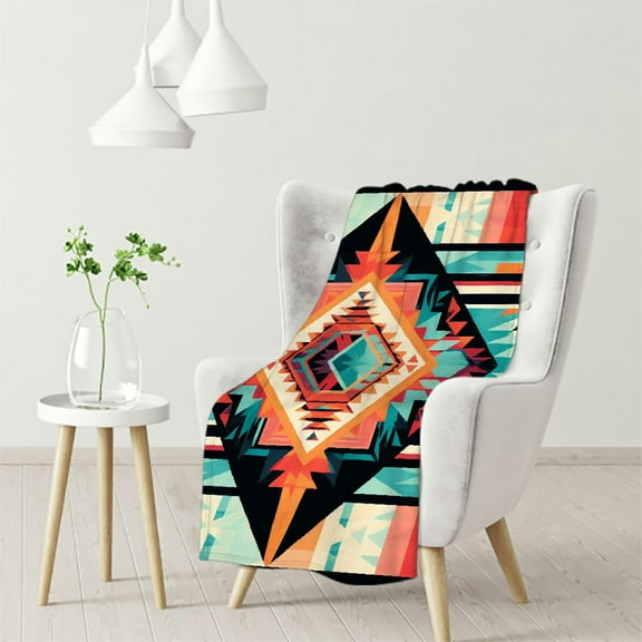 JEUXUS Cute Cow Print Fitted Sheet Set Western Bed Sheets Twin, Southwestern Native Aztec Bedding Set Bull Cattle Cowhide Farm Animals Sheets, Indian Tribal Geometry