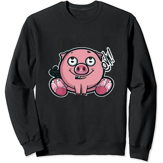 JEUXUS Cute "Oink" Piggy Design For Kids And Adults Pullover