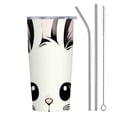 thumbnail image 1 of JEUXUS Cute Rabbit 20oz Car Straw Cup (with Straw) 304 Stainless Steel Reusable Cute Rabbit 20oz, 1 of 7