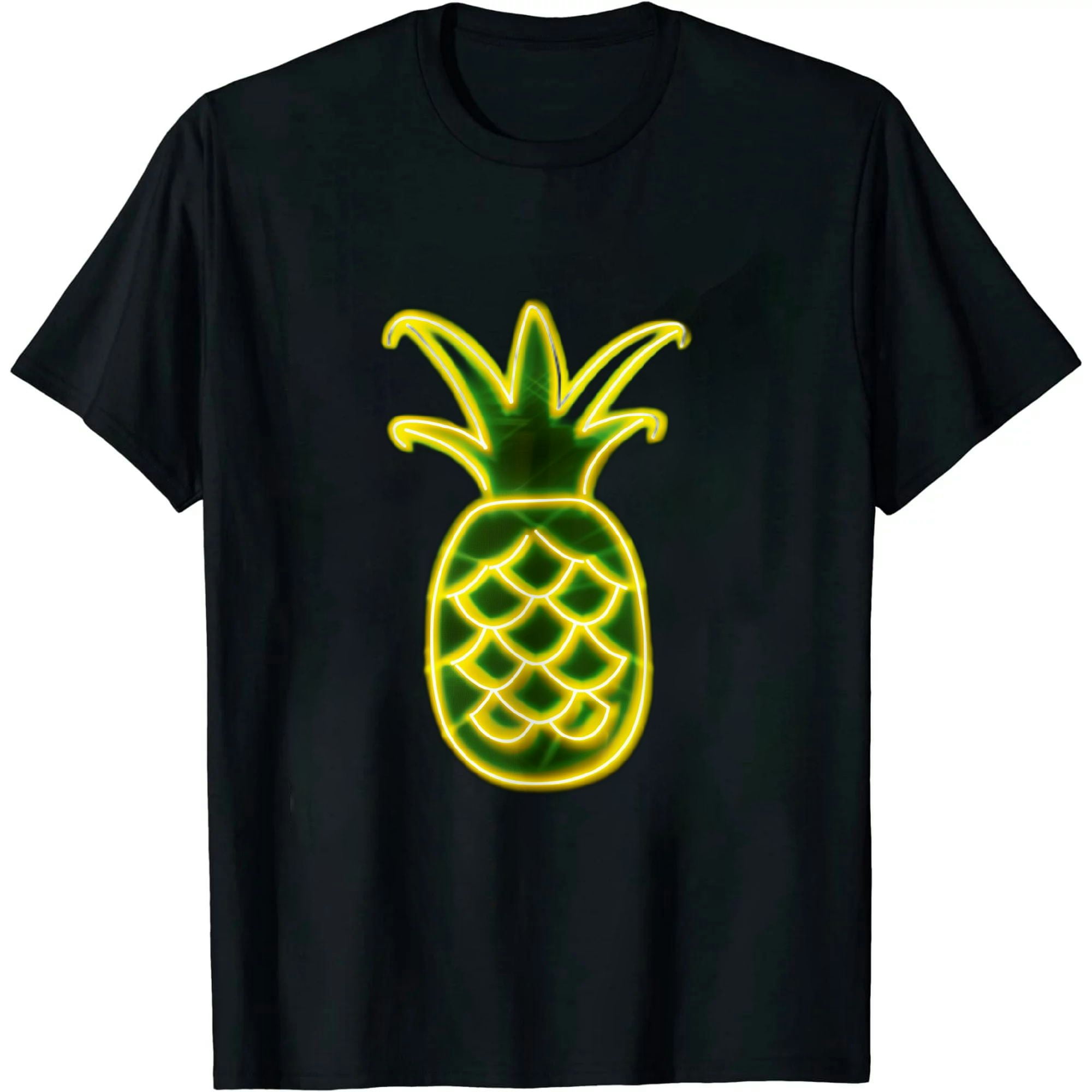 Purple Neon Pineapple Hawaiian Print Women's Sweatshirt