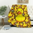 thumbnail image 1 of JEUXUS Cute Rubber Ducky Throw Blanket Warm Ultra-Soft Micro Blanket for Bed Couch Living Room, 1 of 6