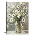 thumbnail image 1 of JEUXUS  Daisy Bloom Bouquet Potted Flowers Abstract Pattern Framed Giclee Art Design, 1 of 5