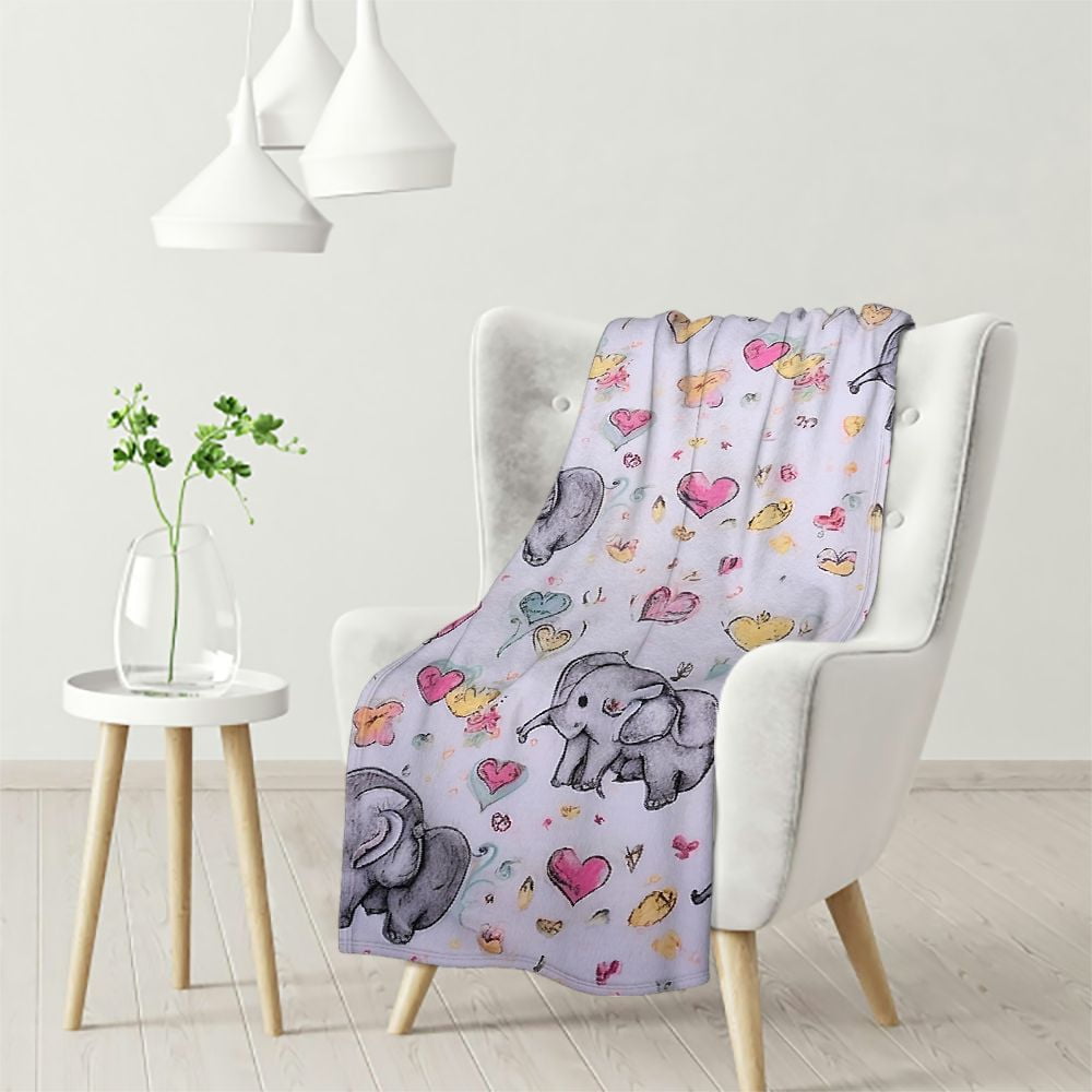 JEUXUS DaysU Silky Micro Soft Plush Blankets for Girls with Print