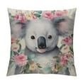 thumbnail image 1 of RUIYC Decorative Throw Pillow Cover Square Watercolor Cartoon Koala Tropical Animal Lumbar Pillowcase with Hidden Zipper Decor Cushion Gift for Holiday Sofa Bed, 1 of 5