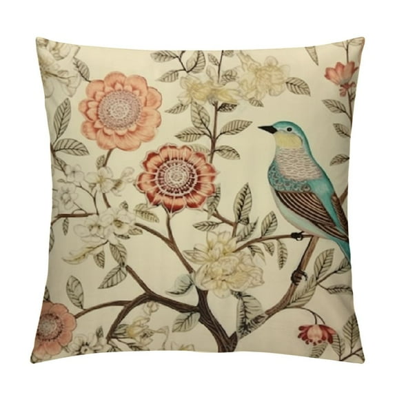 JEUXUS  Designer Outdoor Pillows Covers Decorative Throw Pillow Covers,Farmhouse Throw Covers,Vintage Floral Throw Pillow Case for Couch Sofa Bed Living Room