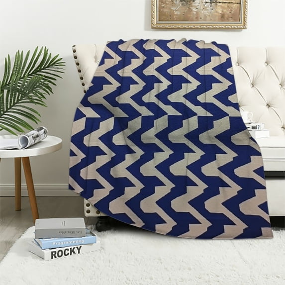 JEUXUS Diagonal Pattern Flannel Blanket for All Seasons - Excellent Hand Feel - Blanket Gifts 60x80in