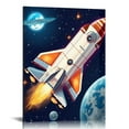 thumbnail image 1 of JEUXUS Dinosaur Outer Space Art Print, Solar System Planet Canvas Poster,Set Of 16x20in Animal Astronaut Wall Art For Room Decor, 1 of 4