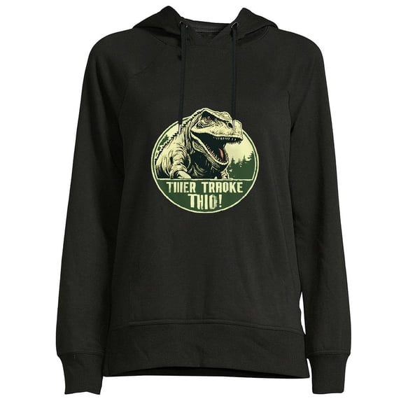 JEUXUS Dinosaur Shirt Women Mama Saurus Shirts Cute Dinosaur Mom Graphic Tee Motherhood is A Walk in The Park T-Shirt Funny Mama Tee Long-sleeved Hoodie