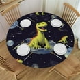 thumbnail image 1 of RUIYC Dinosaur Space Table Cloth Round Table Cover Resistant Waterproof Tablecloth 60 Inch Washable for Kitchen Party Picnic Fall Decorations for Home, 1 of 7