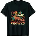 thumbnail image 1 of JEUXUS Dragon 2024 Year of the Dragon Happy Lunar New Year 2024 T-Shirt, 1 of 3