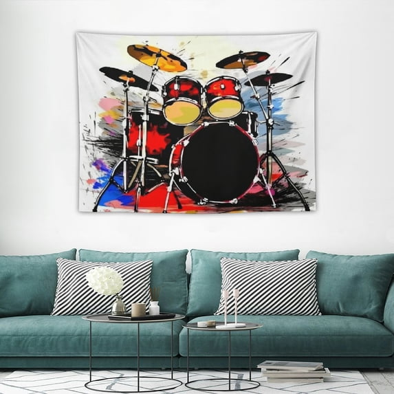 JEUXUS Drum Set Drummer Drumming Musician Vinyl Waterproof Sticker Decal Car Laptop Wall Window Bumper Sticker