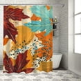 thumbnail image 1 of JEUXUS Durable and Washable Colorful Autumn Fall Maple Leaves Shower Curtain, Multiple Sizes White, 1 of 7
