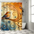 thumbnail image 1 of JEUXUS Durable and Washable Shower Curtain with Very Good Bird And Flower Pattern - Multiple Sizes White, 1 of 6